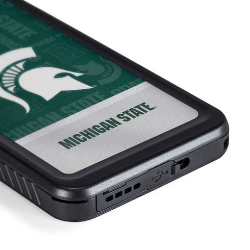 Michigan State University Jersey Split Galaxy S24 Plus Waterproof Case